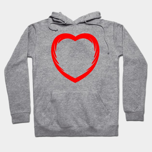 Valentines Abstract Heart Hoodie by A Zee Marketing